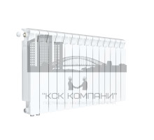 Радиатор биметаллический Monolit Ventil 500 x14, нижнее левое/правое подключение 