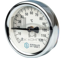 Термометр биметаллический накладной 63 мм с пружиной 