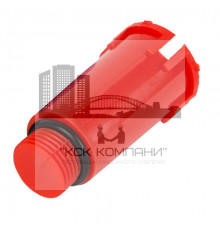 Заглушка монтажная красная 1/2" НР