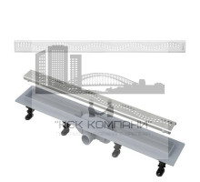 Желоб водоотводящий APZ8-Simple 850 мм с решеткой и опорами 