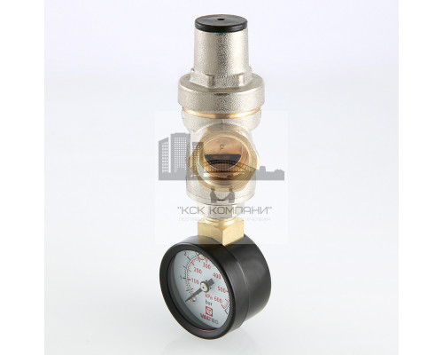 Редуктор давления воды поршневой с манометром от 1 до 5,5 бар 1/2 VT.088.N.0455