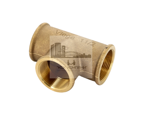Тройник 264307 равнопроходной ВР 1 1/2, бронза (Виега)