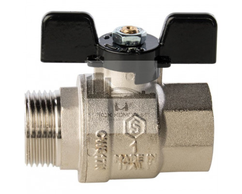 Кран шаровой полнопроходной ВР/НР 1, ручка бабочка