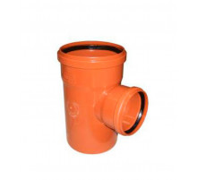 Канализационная тройник наруж. 160х110 на 87° оранжевый