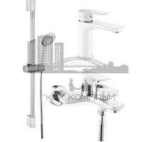 Комплект для ванны 3 в 1 GZ21037-F хром/белый