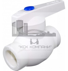 Кран шаровой полипропиленовый Ø 32 мм (белый)