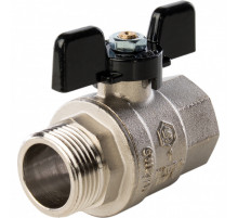 Кран шаровой полнопроходной ВР/НР 1", ручка бабочка 