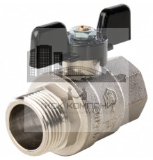 Кран шаровой полнопроходной ВР/НР 1", ручка бабочка 