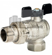Кран шаровой полнопроходной угловой ВР/НР 1" американка, ручка бабочка 