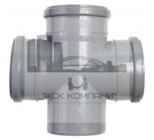 Крестовина одноплоскостная 110 на 87 градусов для канализации, Политэк