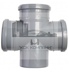 Крестовина одноплоскостная 110 на 87 градусов для канализации, Политэк