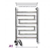 Полотенцесушитель электрический ЭРАТО А1 ВП 600x600, с верхней полкой (Erato)