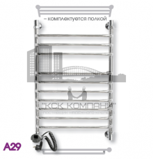 Полотенцесушитель электрический ЭРАТО А29 ВП 800x500, с верхней полкой (Erato)