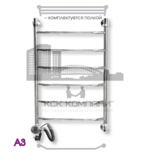 Полотенцесушитель электрический ЭРАТО А3 ВП 600x500, с верхней полкой (Erato)
