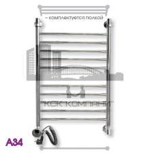 Полотенцесушитель электрический ЭРАТО А34 ВП 600x400, с верхней полкой (Erato)