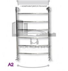 Полотенцесушитель водяной ЭРАТО А2 ВП 500x400, с верхней полкой (Erato)