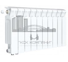 Радиатор биметаллический Monolit Ventil 350 x10, нижнее левое/правое подключение 