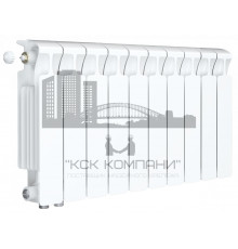 Радиатор биметаллический Monolit Ventil 350 x10, нижнее левое/правое подключение 