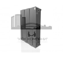 Радиатор биметаллический Pianoforte 500 x6 Noir Sable, боковое подключение