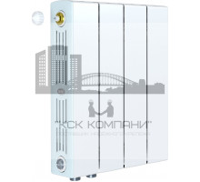 Радиатор биметаллический SUPReMO VENTIL 350 x4, нижнее левое/правое подключение 