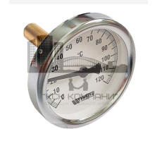 Термометр биметаллический 63 мм с погружной гильзой (50 мм) (Ваттс)