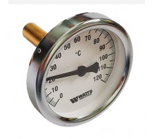 Термометр биметаллический 63 мм с погружной гильзой (50 мм) (Ваттс)