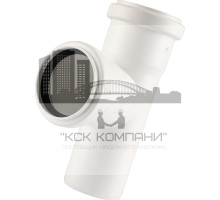 Тройник для систем внутренней канализации  Raupiano Plus 50х50 мм 90° 