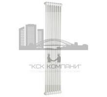 Трубчатый радиатор 2180/10, 10 секции, 3/4", белый, вертикальный, боковое подключение