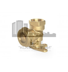 Угольник для гофрированной трубы с креплением ВР 40х1"1/2"