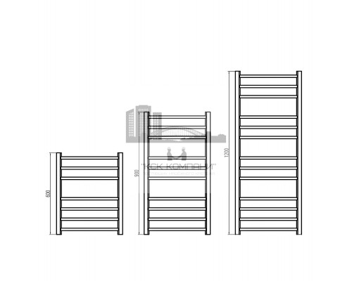 Водяной полотенцесушитель Eco Calma 480х1200