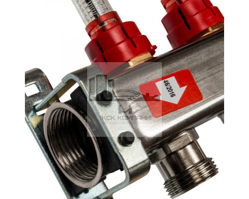 Коллектор из нержавеющей стали с расходомерами на 3 контура SMS 0917 000003