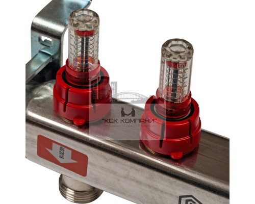 Коллектор из нержавеющей стали с расходомерами на 3 контура SMS 0917 000003