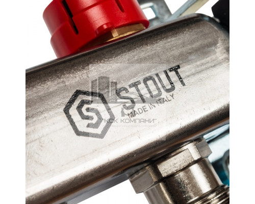 Коллектор из нержавеющей стали с расходомерами на 3 контура SMS 0917 000003