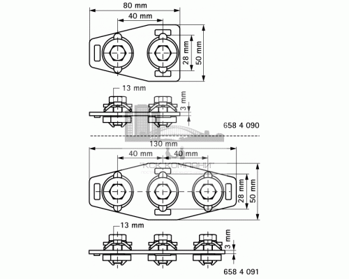 Соединитель Х-образный для профиля WM0-35 BIS RapidRail, 6584091 (Валравен)