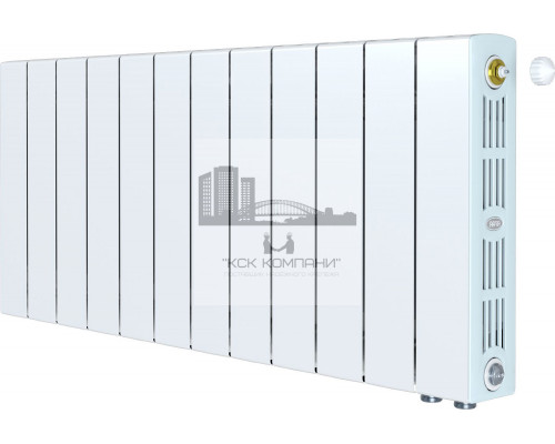 Радиатор биметаллический SUPReMO VENTIL 350 x12, нижнее левое/правое подключение