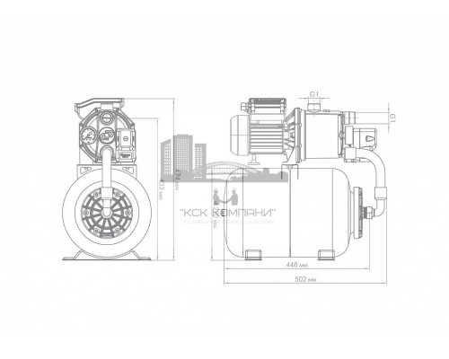 Насосная станция ДЖАМБО 60/35 Н-24, с гидроаккумулятором (Dzhileks)