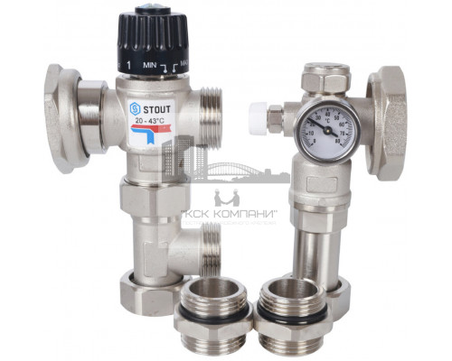 Насосно смесительный узел с термостатическим клапаном 20-43 °C, без насоса SDG-0120-004000