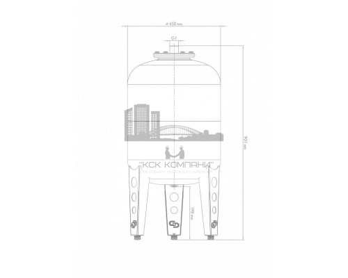 Вертикальный расширительный бак В 100, 7790 (Jeelex)