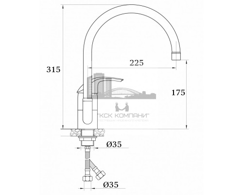 Смеситель для кухни (мойки) ENGELBART GZ03021