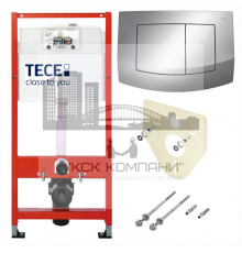 Инсталляция ТЕСЕ K9400405 4 в 1 с панелью смыва, для установки подвесного унитаза (Теце)