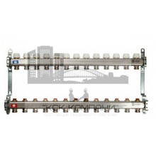 Коллектор из нержавеющей стали без расходомеров на 13 контуров SMS 0922 000013 