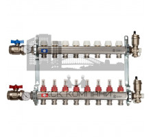 Коллектор из нержавеющей стали с расходомерами на 8 контура SMS 0917 000008 