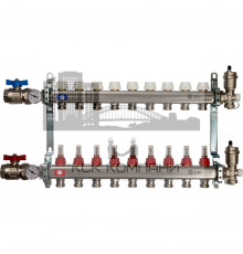 Коллектор из нержавеющей стали с расходомерами на 9 контура SMS 0917 000009 
