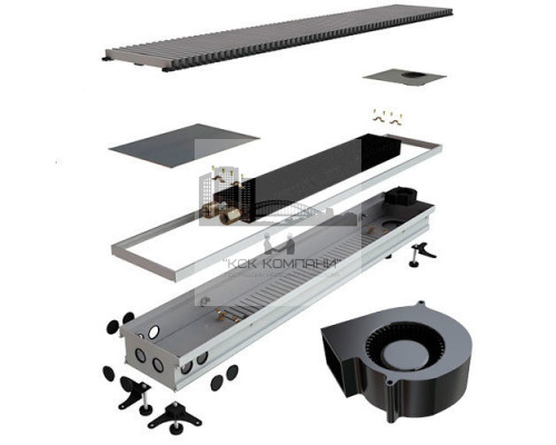 Конвектор внутрипольный водяной КВП-В 150/300/2800