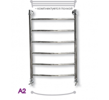 Полотенцесушитель водяной ЭРАТО А2 ВП 1200x600, с верхней полкой (Erato)