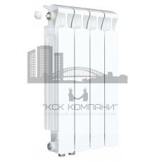 Радиатор биметаллический Monolit Ventil 500 x4, нижнее левое/правое подключение 