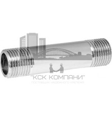 Удлинитель латунный резьбовой наружная / наружная 1/2"x100 мм, никелированный
