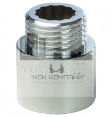 Удлинитель внутренняя / наружная 1/2"x20 мм, хромированный