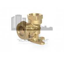 Угольник для гофрированной трубы с креплением ВР 15х1/2"