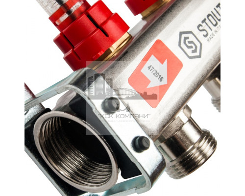 Коллектор из нержавеющей стали с расходомерами на 9 контура SMS 0917 000009